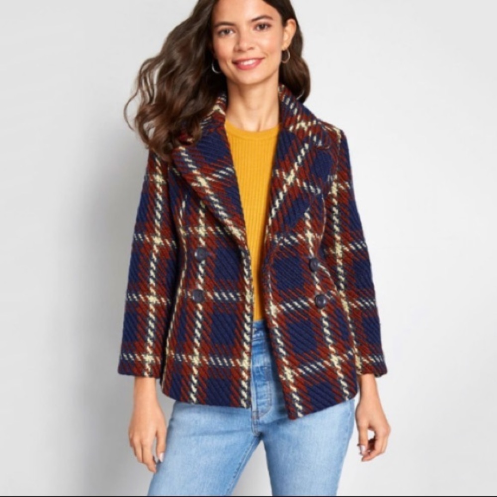 ModCloth Better When Bolder Pea Coat
